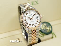 ROLEX 勞力士 Datejust 31 蠔式日誌型 278271<font color="#FF0000">&nbsp;</font>18K永恆玫瑰金&amp;不鏽鋼材質 半金款 <font color="#f7e1bb">白色面盤 搭配 玫瑰金羅馬數字時標</font>&nbsp;<font color="#ff0000">2025年保卡</font> 自動上鏈 31mm