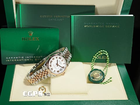 ROLEX 勞力士 Datejust 31 蠔式日誌型 278271&nbsp;18K永恆玫瑰金&amp;不鏽鋼材質 半金款 白色面盤 搭配 玫瑰金羅馬數字時標&nbsp;2025年保卡 自動上鏈 31mm