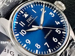 IWC 萬國 Big Pilot`s 43 大飛行員 IW329303 <font color="#0066FF">藍色放射紋面盤</font> 經典 大飛 不鏽鋼 <font color="#FF0000">2023年保單 最新EasX-CHANGE錶帶更換系統</font> 飛行錶 自動上鏈 43mm