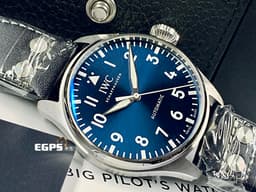 IWC 萬國 Big Pilot`s 43 大飛行員 IW329303 <font color="#0066FF">藍色放射紋面盤</font> 經典 大飛 不鏽鋼 <font color="#FF0000">2023年保單 最新EasX-CHANGE錶帶更換系統</font> 飛行錶 自動上鏈 43mm