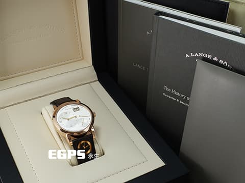 A.LANGE &amp; SOHNE 朗格 Lange 1 101.032 18K玫瑰金材質&nbsp;大日期窗 實心銀白色面盤 玫瑰金羅馬數字時標指針   2022年保單 台灣公司貨&nbsp; 手上鍊 38.5mm