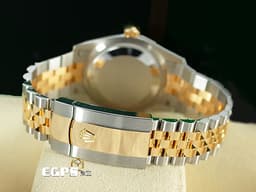 ROLEX 勞力士 DATEJUST 蠔式日誌型 126233 不鏽鋼&18K黃金材質 半金款 <font color=#73d669> 橄欖色綠色面盤 VI&IX鑲鑽時標</font> <font color=#ff0000> 2023年保卡 紀念型五珠帶</font> 36mm