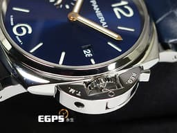 PANERAI 沛納海 Luminor Due PAM1274 三日鍊 小秒針 <font color=#0080FF>藍色太陽放射紋三明治面盤</font> 金色指針 PAM01274 <font color=#FF0000>2022年保單 新式快拆錶帶</font> 自動上鍊 42mm