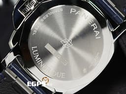 PANERAI 沛納海 Luminor Due PAM1274 三日鍊 小秒針 <font color=#0080FF>藍色太陽放射紋三明治面盤</font> 金色指針 PAM01274 <font color=#FF0000>2022年保單 新式快拆錶帶</font> 自動上鍊 42mm