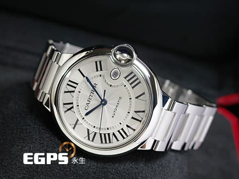 CARTIER 卡地亞 Ballon Bleu 經典 藍氣球 大型款 WSBB0040 藍鋼指針 不鏽鋼 大三針 2024年保單 新式快拆錶帶 自動上鍊 40mm