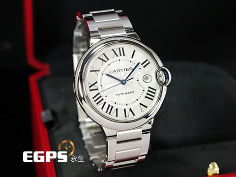 CARTIER 卡地亞 Ballon Bleu 經典 藍氣球 大型款 WSBB0040 藍鋼指針 不鏽鋼 大三針 2024年保單 新式快拆錶帶 自動上鍊 40mm