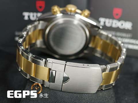 TUDOR 帝舵 BLACK BAY CHRONO S&amp;G 半金 計時碼錶 M79363N-0007 鍊帶款 79363  金色熊貓面盤，MT5813自製機芯，2024年新式保卡 自動上鍊 41mm