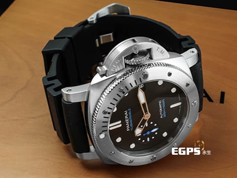 PANERAI 沛納海 Luminor Submersible PAM1973 三日鍊 藍色小秒針 PAM01973 不鏽鋼 2022年台灣公司貨 潛水錶 自動上鍊 42mm