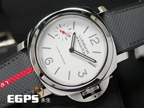 PANERAI 沛納海 Luminor Luna Rossa PAM01342 不鏽鋼 PAM1342 白色三明治面盤 極新品 2023年保單 三日鏈 手動上鍊 44mm