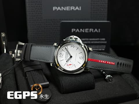 PANERAI 沛納海 Luminor Luna Rossa PAM01342 不鏽鋼 PAM1342 白色三明治面盤 極新品 2023年保單 三日鏈 手動上鍊 44mm