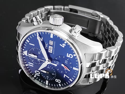 IWC 萬國 Pilot`s Chronograph 41 飛行員 IW388102 計時碼錶 星期日期 夜藍色面盤 不鏽鋼 最新EasX-CHANGE錶帶更換系統 2024年 台灣公司貨 飛行錶 自動上鍊 41mm