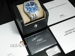 IWC 萬國 Pilot`s Chronograph 41 飛行員 IW388102 計時碼錶 星期日期 <font color=#0066FF>夜藍色面盤</font> 不鏽鋼 <font color=#FF0000>最新EasX-CHANGE錶帶更換系統 2024年 台灣公司貨</font> 飛行錶 自動上鍊 41mm