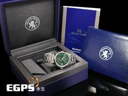 GRAND SEIKO 特級精工 GS 精工 Elegance Collection 節氣系列 Hi-beat GMT SBGJ251 高振頻 兩地時區 <font color=#4cc844>錶盤設計源自 二十四節氣「春分」，春分時節，春天再度來臨，山櫻紛紛綻放，綠色面盤和玫瑰金的配色完美捎來春天的信息</font> 不鏽鋼 <font color=#FF0000>2024年保單</font> 自動上鍊 40mm