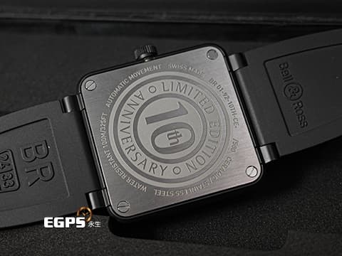 Bell &amp; Ross 柏萊士 Instruments系列 BR01-92-10TH-CE 黑陶瓷錶殼「BR 01 10th Anniversary」10周年紀念版 限量500只 大三針 大錶徑 飛行錶&nbsp;自動上鍊 46mm