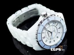 CHANEL 香奈兒 J12 Soft Blue Limited H4341&nbsp;<font color="#7dbaf2">淡藍色外圈 </font>白陶瓷 專利不鏽鋼蝴蝶扣<font color="#7dbaf2"> </font><font color="#ff0000">限量1200只</font>&nbsp;自動上鏈 38mm