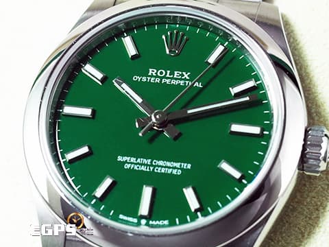 ROLEX 勞力士 Oyster Perpetual 31 經典 蠔式恆動型 277200 不鏽鋼材質 時下流行 勞力士標誌性綠色面盤 2024年保單 自動上鍊 31mm