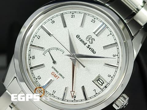 GRAND SEIKO 特級精工 GS 精工 Elegance Collection 節氣系列 SBGE269 Spring Drive GMT 兩地時區 錶盤設計源自 二十四節氣「冬至」，以深厚的積雪為背景，並用GMT指針來表現大雪停歇時寧靜和寒冷中柔和閃耀的「雪晴」夕陽光芒 不鏽鋼 2024年保單 自動上鍊 40mm