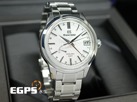 GRAND SEIKO 特級精工 GS 精工 Elegance Collection 節氣系列 SBGE269 Spring Drive GMT 兩地時區 錶盤設計源自 二十四節氣「冬至」，以深厚的積雪為背景，並用GMT指針來表現大雪停歇時寧靜和寒冷中柔和閃耀的「雪晴」夕陽光芒 不鏽鋼 2024年保單 自動上鍊 40mm