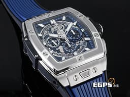 Hublot 宇舶 Spirit of Big Bang Titanium Blue 大爆炸 靈魂系列 642.NX.7170.RX <font color=#4169e1>藍色鏤空面盤</font> 鈦金屬 計時碼表 <font color=#ff0000>2024年電子保單</font> 自動上鍊 42mm