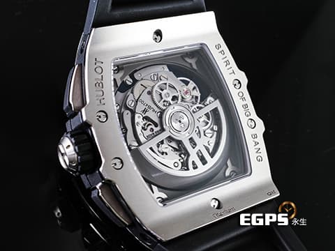 Hublot 宇舶 Spirit of Big Bang Titanium Blue 大爆炸 靈魂系列 642.NX.7170.RX 藍色鏤空面盤 鈦金屬 計時碼表 2025年電子保單 自動上鍊 42mm