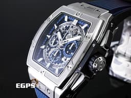 Hublot 宇舶 Spirit of Big Bang Titanium Blue 大爆炸 靈魂系列 642.NX.7170.RX <font color="#4169e1">藍色鏤空面盤</font> 鈦金屬 計時碼表 <font color="#ff0000">2025年電子保單</font> 自動上鍊 42mm