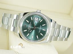 ROLEX 勞力士 Datejust 36 蠔式日誌型 126200 <font color=#00fa9a>薄荷綠色面盤</font> DJ36 經典 不鏽鋼 <font color=#FF0000>2025年保卡 蠔式（Oyster）三節錶帶</font> 自動上鍊 36mm