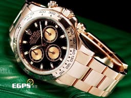 ROLEX 勞力士 Cosmograph Daytona 宇宙計時型 迪通拿 116505 計時碼表 永恆玫瑰金 <font color="#ffaf80">黑色面盤搭配玫瑰金計時錶盤</font> <font color="#FF0000">2022年新式綠卡 已貼膜</font>&nbsp;賽車錶 自動上鏈 40mm