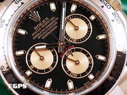 ROLEX 勞力士 Cosmograph Daytona 宇宙計時型 迪通拿 116505 計時碼表 永恆玫瑰金 <font color="#ffaf80">黑色面盤搭配玫瑰金計時錶盤</font> <font color="#FF0000">2022年新式綠卡 已貼膜</font>&nbsp;賽車錶 自動上鏈 40mm