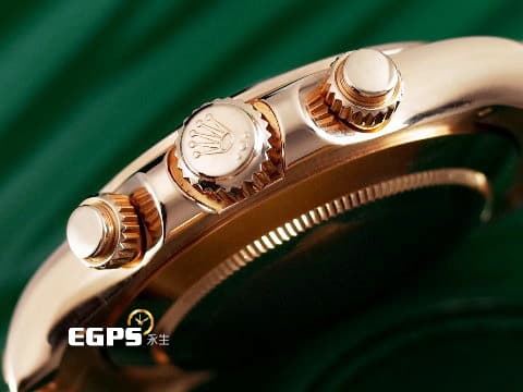 ROLEX 勞力士 Cosmograph Daytona 宇宙計時型 迪通拿 116505 計時碼表 永恆玫瑰金 黑色面盤搭配玫瑰金計時錶盤 2022年新式綠卡 已貼膜&nbsp;賽車錶 自動上鏈 40mm