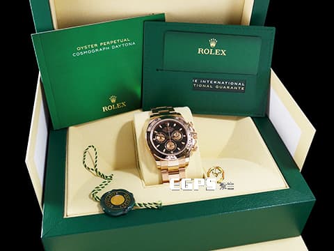 ROLEX 勞力士 Cosmograph Daytona 宇宙計時型 迪通拿 116505 計時碼表 永恆玫瑰金 黑色面盤搭配玫瑰金計時錶盤 2022年新式綠卡 已貼膜&nbsp;賽車錶 自動上鏈 40mm