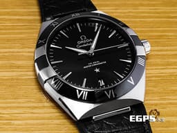 OMEGA 歐米茄 Constellation 星座系列 13133412101001 <font color="#6b6b6b">黑色放射紋面盤 黑陶瓷外圈</font> 不鏽鋼 大三針<font color="#FF0000">&nbsp;2022年台灣公司貨 </font>同軸擒縱 自動上鏈 41mm