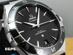 OMEGA 歐米茄 Constellation 星座系列 13133412101001 <font color="#6b6b6b">黑色放射紋面盤 黑陶瓷外圈</font> 不鏽鋼 大三針<font color="#FF0000">&nbsp;2022年台灣公司貨 </font>同軸擒縱 自動上鏈 41mm