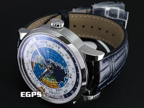 Montblanc 萬寶龍 Heritage Spirit 116534 傳承精神UNICEF系列 世界時區腕錶 亞洲限量款 極少見中文地名錶盤  限量500枚 聯合國兒童基金會標誌錶背 深藍色皮革錶帶 自動上鍊 41mm