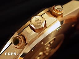 Audemars Piguet 愛彼 AP錶 Royal Oak 皇家橡樹 26331OR.OO.1220OR.02 玫瑰金鍊帶款 26331 OR <font color="#ffd700">巧克力色格紋面盤</font> <font color="#FF0000">2019年新式保卡</font> 計時碼表 自動上鏈 41mm