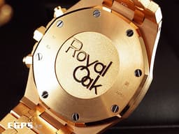 Audemars Piguet 愛彼 AP錶 Royal Oak 皇家橡樹 26331OR.OO.1220OR.02 玫瑰金鍊帶款 26331 OR <font color="#ffd700">巧克力色格紋面盤</font> <font color="#FF0000">2019年新式保卡</font> 計時碼表 自動上鏈 41mm