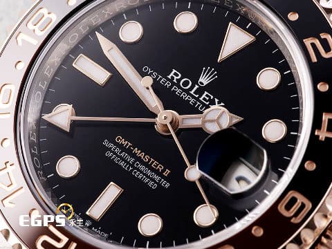 ROLEX 勞力士 GMT-Master II 格林威治型 126711CHNR 兩地時區 棕黑雙色 陶瓷錶圈 沙士圈 126711 CHNR 永恆玫瑰金 半金款 2021年保卡 自動上鏈 40mm