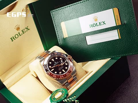 ROLEX 勞力士 GMT-Master II 蠔式 格林威治型 126711CHNR 棕黑雙色陶瓷圈沙士圈 126711 CHNR 永恆玫瑰金 半金款 2020年台灣公司貨 自動上鍊 40mm