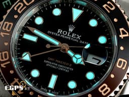 ROLEX 勞力士 GMT-Master II 格林威治型 126711CHNR 兩地時區 <font color=#BB3D00>棕黑雙色 陶瓷錶圈 沙士圈</font> 126711 CHNR 永恆玫瑰金 半金款 <font color=#FF0000>2022年保卡</font> 自動上鏈 40mm