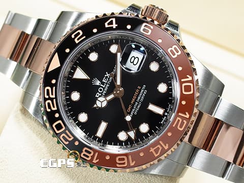 ROLEX 勞力士 GMT-Master II 格林威治型 126711 CHNR 雙色陶瓷圈 126711CHNR 沙士圈 半金款 玫瑰金 2020年 美國公司貨 自動上鍊 40mm