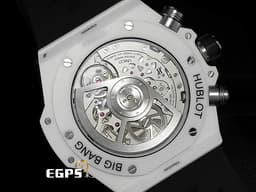 HUBLOT 宇舶 BIG BANG UNICO 大爆炸 飛返 計時碼表 421.HX.1170.RX <font color="#FFFFFF">白陶瓷</font> 三日鍊 <font color="#FF0000">鏤空面盤 2021年保卡</font> 自動上鍊 44mm