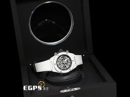 HUBLOT 宇舶 BIG BANG UNICO 大爆炸 飛返 計時碼表 421.HX.1170.RX <font color="#FFFFFF">白陶瓷</font> 三日鍊 <font color="#FF0000">鏤空面盤 2021年保卡</font> 自動上鍊 44mm