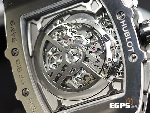 Hublot 宇舶 SPIRIT OF BIG BANG 大爆炸 靈魂系列 601.NE.0172.LR.JPN17 緞面及拋光鈦金屬材質  鏤空面盤 2018年保卡&nbsp;自動上鍊 45mm