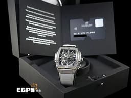 Hublot 宇舶 SPIRIT OF BIG BANG 大爆炸 靈魂系列 601.NE.0172.LR.JPN17 <font color="#FFFFFF">緞面及拋光鈦金屬材質</font> <font color="#05f0f0"> 鏤空面盤</font><font color="#ff0000"> 2018年保卡</font>&nbsp;自動上鍊 45mm