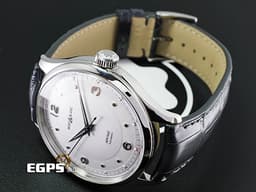 Montblanc 萬寶龍 HERITAGE SPIRIT 119943 灰色皮革錶帶 <font color="#FF0000">銀白色面盤 不鏽鋼拋光劍形指針 藍色秒針 2026年保卡</font>&nbsp;自動上鍊 40mm