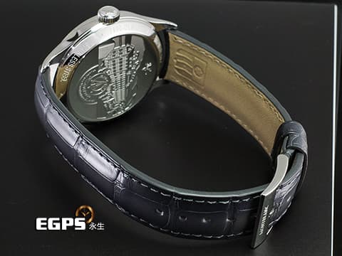 Montblanc 萬寶龍 HERITAGE SPIRIT 119943 灰色皮革錶帶 銀白色面盤 不鏽鋼拋光劍形指針 藍色秒針 2026年保卡&nbsp;自動上鍊 40mm