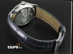 Montblanc 萬寶龍 HERITAGE SPIRIT 119943 灰色皮革錶帶 <font color="#FF0000">銀白色面盤 不鏽鋼拋光劍形指針 藍色秒針 2026年保卡</font>&nbsp;自動上鍊 40mm