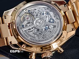 ZENITH 真力時 El Primero 系列 Chronomaster Sport <font color="#1e58a4">經典</font><font color="#6b6b6b">三色</font><font color="#c7c6c6">計時盤</font> 18.3101.3600/21.M3100&nbsp;<font color="#f7c2ab">玫瑰金材質 整只重約5兩</font>&nbsp;高振頻 1/10秒 計時碼表 <font color="#FF0000">2026年保單&nbsp;</font>自動上鍊 41mm