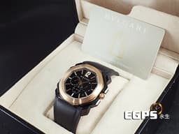 BVLGARI 寶格麗 OCTO VELOCISSIMO BGOP41SG 102488 <font color=#ffff00>玫瑰金&鍍黑PVD不鏽鋼材質</font> <font color=#FF0000>2020年保單 </font> 自動上鏈 41.5mm