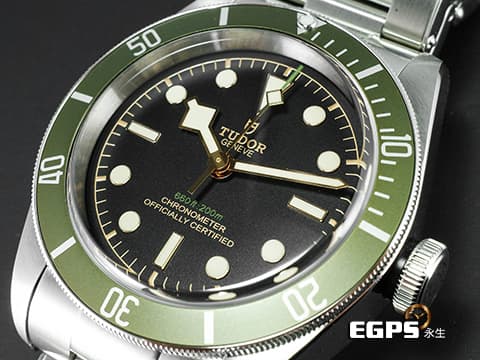 TUDOR 帝舵 Heritage Black Bay Green Manufacture 79230G 綠水鬼 復古 2023年保卡 潛水錶 英國倫敦Harrods百貨特別限定版 自動腕錶 41mm