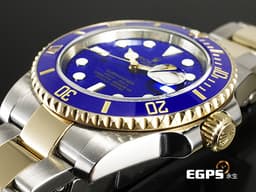 ROLEX 勞力士 Submariner 潛航者 116613LB </font> <font color=#4169e1>藍水鬼</font> 18K黃金 半金款 陶瓷錶框 116613 LB <font color=#FF0000>絕版經典烤漆面盤</font> 潛水錶 自動上鍊 40mm
